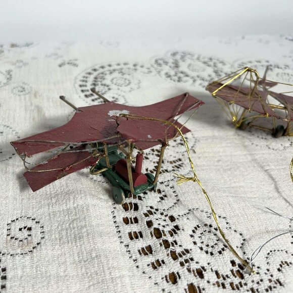 Vintage Christmas flying machine ornaments - Picture 3 of 10
